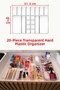Set of 20 Drawer Organizers Modular Makeup Jewelry Cosmetic Organizer (Hard Plastic) - 3