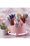 Kawaii Desk Top Pen Holder Pencil Makeup Box 360 Degree Rotating Organizer Gift - 4