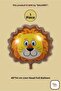 1 Piece Lion Head Shaped Foil Balloon 48X54 cm Birthday Decoration
