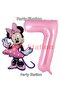 Minnie Mouse Concept 1 Year Old Pink Foil Number Balloon Set