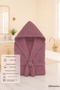 Hooded Men's / Women's Bathrobe Large Size Silvia - 3