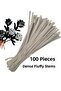 100 Pieces of Gray Chenille, Fuzzy Wire Suitable for Flower Making, 30 cm 6 mm