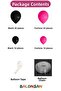 Balloon Set 80 Pieces (Fuchsia-Black) - 2
