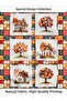 100% Cotton Patterned Fabric Set for Patchwork and Quilting – 6 Coupons + Additional Panel - 2