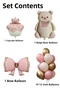 Baby Shower Retro Teddy Bear Themed Baby Girl Celebration Set - 3