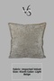 Light Beige Imported Velvet Woven Throw Pillow Cover - 2
