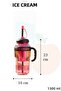 Detox Water Bottle with Straw, Diet Filtered Water Bottle with Strainer 1300 ml - 2