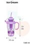 Detox Water Bottle with Straw, Diet Filtered Water Bottle with Strainer 1300 ml - 2