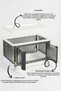 Multi-Purpose Stackable Folding 2-Piece Anthracite Organizer Cabinet Set - 6