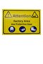 Attention Use Factory Area Protective Material Dekota Printing – 3 mm Forex Warning Sign 20 cm × 30cm - 4
