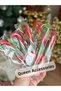 Luxury 5Pcs Thick Large Size Red Green White Cane Candy Set Christmas New Year Candy Candy - 2