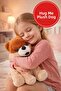 Caramel Plush Dog Toy – Soft Textured, Sitting Model, Children & Baby Gift