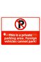 Special Parking Area. Foreign Vehicles Are Not Allowed to Park! Isg Warning Sign Pvc A5 15X21 cm