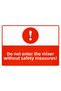 Entering Without Safety Measures Is Prohibited Warning Sign Pvc A5 15X21 cm