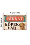Caution There Is a Dog Golden Retriever Metal Sign – Rusty Look Vintage Plaque - 15X22.5 cm - 2