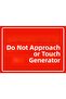 لافتة تحذيرية من نوع 'الاقتراب واللمس' للمولدات الكهربائية، مصنوعة من مادة PVC، مقاس A5، 15×21 سم
