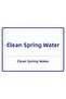 لافتة تحذيرية من مياه الينابيع النظيفة CLEAN SPRING WATER مصنوعة من البلاستيك PVC مقاس A4 21×30 سم