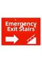 Emergency Exit Staircase Isg Warning Sign Pvc A3 30X42 cm