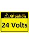 Attention 24 Volt Isg Warning Sign Pvc A4 21X30 cm