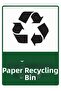 Paper Waste Bin Isg Warning Sign Pvc A3 30X42 cm