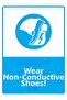 Wear Electrically Insulating Shoes! Isg Warning Sign Pvc A3 30X42 cm