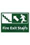 Fire Exit Staircase Isg Warning Sign Pvc A3 30X42 cm