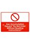 Gas Accumulation Hazard''Do Not Enter Without Reading Instructions!'' Isg Warning Sign Pvc A5 15X21 cm