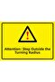 Caution Stop Outside the Circle Isg Warning Sign Pvc A3 30X42 cm
