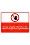 Officer Duty No Other Person Allowed Isg Warning Sign Pvc A3 30X42 cm