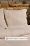 طقم غطاء لحاف تيارا، ملاءة سرير مطاطية مفردة، 100% قطن (160x220 سم) بيج - 3
