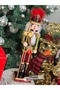 New Year's Eve Luxury Large Movable 40cm Collectible Wooden Nutcracker Nut Breaking Soldier Decor - 4