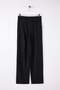 EXCLUSIVE Özel Koleksiyon Dökümlü Siyah Nervürlü Wide Leg/Geniş Paça Pantolon TWOAW26PL00118 - 6