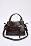 Koyu Kahverengi Çapraz Askılı Kadın Mini Boy Tote Çanta TWOAW25OC00004 - 3