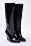 Siyah  Wedge Topuklu Kadın Çizme TAKAW26CZ00043 - 4