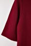 Bordo Polo Yaka Düğmeli Kısa / Mini Triko Elbise TBBSS26AH00001 - 7