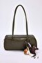 Khaki Charm Detailed Women's Medium Size Mini Bowling Shoulder Bag Takss25Oc00021