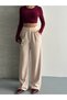 Women's Wide Leg Fabric Palazzo Pants Crepe Fabric - 7