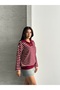 Turtleneck Zippered Striped Sweater - 4