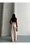 Women's Wide Leg Fabric Palazzo Pants Crepe Fabric - 6