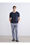 Navy Blue Standard Fit Men's Pajama Bottom