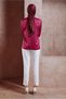 Satin Blouse with Flower Detail 44632 - 3