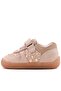 Bob Genuine Leather Powder Glitter Barefoot Velcro Elastic Baby Sneaker Shoes - 5