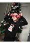New Year Let It Snow Black Pajama Set with Christmas Concept