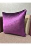 Exclusive Imported Atlas Purple Color Throw Pillow Cover 43x43cm - 4