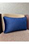 Imported Silk Velvet Navy Blue Color Throw Pillow Cover 30x50cm - 3