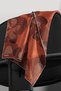 100% Twill Silk Striped Flower Pattern Tile - Black Colored 90X90 Scarf Planting Shape: Hand Sewing - 6