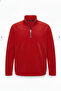 Sweatshirt Red Fleece Half Metal Zipper Standard Fit Normal Cut