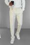 Men's Pleated Fabric Trousers Light Cream - 4