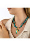 Blue Black Starfish Beaded Fish Figured Necklace - 4