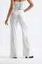 Wide leg sequin pants |   Pnt32440 white - 5